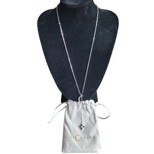LILI CLASPE Silver Rope The Moon and Star Lariat Necklace